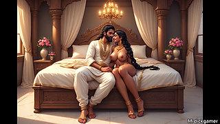 Hot desi milf cheating housewife with her husband's boss in bathroom