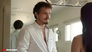 Keira Croft begs for a squirt from her curvy body and dirty talk from her man