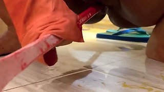 Big Boobs BBW Hot Collage Girl Anippe Toilet Brash Sex in Hostel Bathroom & Pee Unlimited