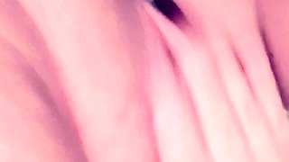 Busty curly brunette with big boobs fucks on couch