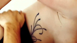 Slutty Blonde Wiht Big Tits Gets a Creampie in Her Shaved Pussy