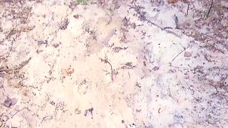 Kinky amateur fist fucked outdoors in a public par