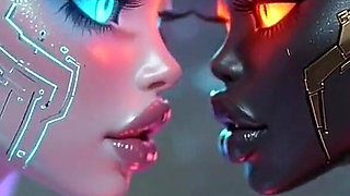 Beautiful Aliens Kiss on Nice Music, Ai Animation