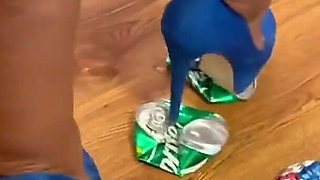 Squashing Cans with My High Heels