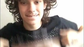 Adorable She-male Blows a load