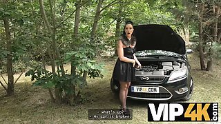 Mature Texas Patti seduces and fucks stranger in public with her big black stockings