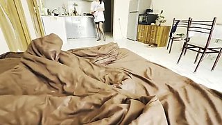 Sexy Russian MILF in Black Stockings Gives Blowjob and Gets Fucked in Hairy Pussy