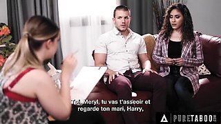 Codi Vore Big Tits MILF Counselor Seduces Soft Man In Front Of Controlling Wife - French Subtitles