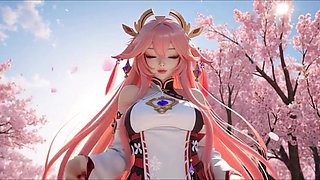Yae Miko Nude Tease Compilation From Sexy Underwear to Big Breast Exposure Genshin Impact Hentai