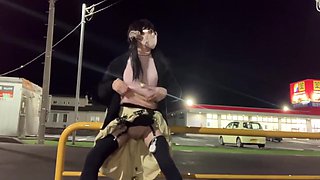 Self-training No. 41: Tackle Pussy Exposure In Progress At Shopping Mall Parking Lot