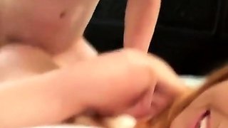 Homemade video: Girlfriend films her creampie