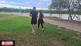 Agatha Breastfeeds in Sex in the Park, with Torn Pants