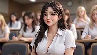 Horny College Student Fucks Her Professor After Hours – Hot AI Hentai