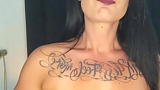 Milf Oiled up striptease
