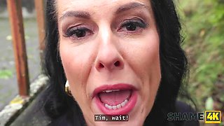 SHAME4K. Whore Texas Patti loves to suck cocks behind a fence and cheat on her husband