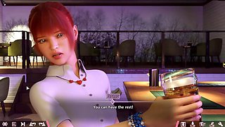 Busty youthful girl tackles double homework in an animated adventure