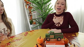 Stepsister enjoying my dick after we had a good step-family dinner