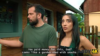 Daddy4k. risky outdoor pound with bf's daddy