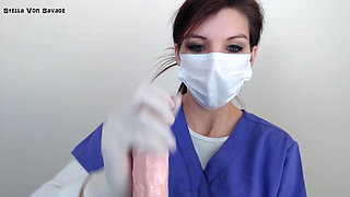 Milking Procedure Handjob - Latex Gloves