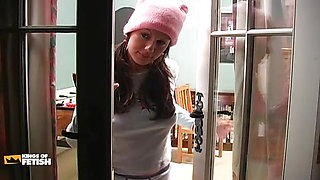 Busty teen swallows cum from her step father partner after getting her fuck holes banged