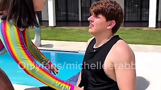 Michelle Rabbit Having Poolside Sex