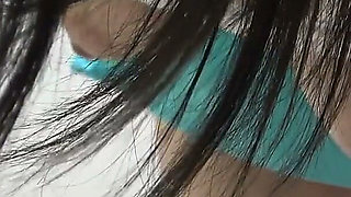 Room Cleaning in No Bra and Miniskirt, Cute Japanese Girl Is Natural Tits Stick Out From Short T-shirts, Thong Panties Visible