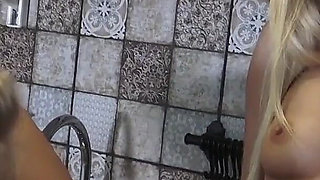 Blondies Have Sex Fun with Vegetables and Fruits in Kitchen