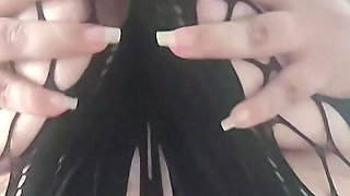 See how I play with me, caressing me for you