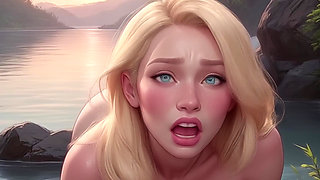 Olivia begging to be pounded doggy style in the public at the Lake Part 3