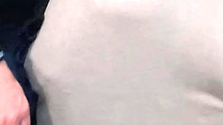 Hairy Pussy Fingered in Crowded Subway