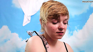 Blonde AlexaCrush CEI Instructions: Early Birthday Cum Eating JOI