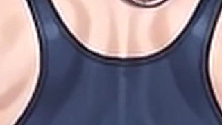 Waifu Amateur Teen POV - Office Swimwear Tease & Close-up Boss Blowjob