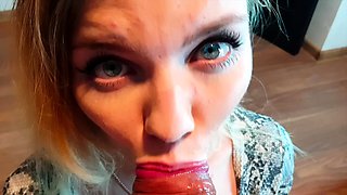 SUBMISSIVE SCHOOLGIRLl make DEEPTHROAT! CUM ON FACE -