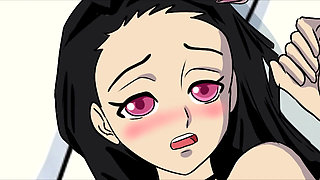 Adult Nezuko fucked until she cums - erotic hentai