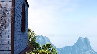 Lady Dimitrescu Hardcore Blowjob & Cowgirl Sex with Big Dick Villager