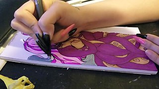 Drawing while dressed in my underwear