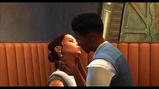 Sims 4 Rey and Finn from Star wars fuck