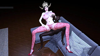 Goddess of the Fantasy Glow Realm - 3D Animation Hentai