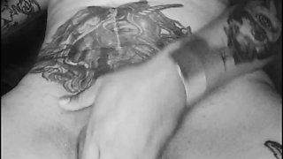 Black & White Tease Slow Strip & Dirty Talk Masturbation