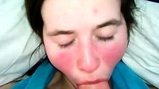 Russian Brunette Amateur Blowjob