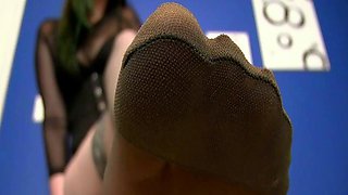 Jerking a big cock in close up