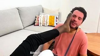 Ally kay femdom and foot fetish with horny boyfriend