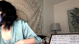 Busty brunette with big boobs rides cock