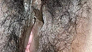 The beautiful girl fingering pussy