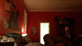 My black friend inserts his BBC into his lusty girlfriend's pussy missionary