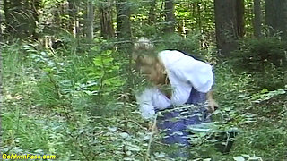 Monster boob stepmom has fun in the forest