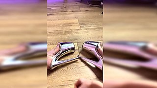 Masturbating amateur cums after solo fun