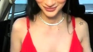 Sexy Fun Outdoors With Brunette Babe