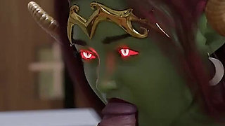 Demoness Sucks Cock While GF Swings - the Spellbook Corruption Route #6 Animated Sex Game