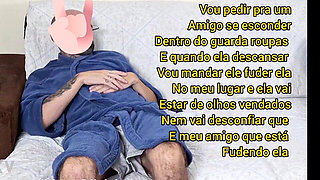 Erotic Stories Cuckold Fetish - a Wife Rests Blindfolded While the Cuckold's Friend Is Inside the Wardrobe